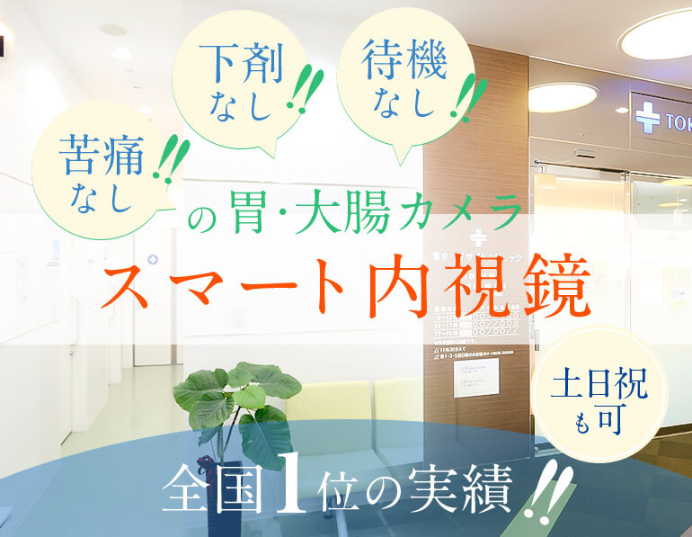 苦痛なし 下剤なし 待機なしの胃・大腸カメラ スマート内視鏡 全国1位の実績!